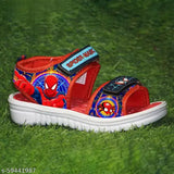 Trendy kids' sandals with Spiderman design, red, navy blue, green colors