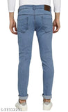 Polycotton slim fit jeans for men, attractive washed denim, size 28/30/32/34 (India origin)
