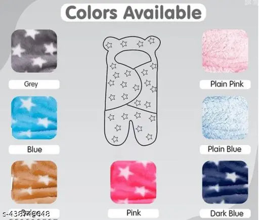 Soft pink star-print cotton swaddle blanket, ideal for babies of all genders and perfect for winter outings or naps