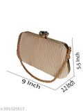 Women's evening clutch bag, gold chain shoulder strap, tassel detail