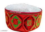 Woolen unisex Himachali cap, handcrafted traditional pattern, authentic Indian design