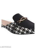 Synthetic Bellies mules, trendy and comfortable women's sandals. Slip-on design, Indian origin