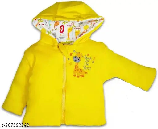 Cotton unisex full sleeve winter reversible jacket for toddlers, printed net pattern, lightweight comfort