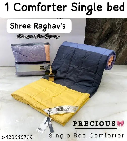 Cotton blend single royal comforter, soft & cozy, perfect for a beautiful Indian bedroom