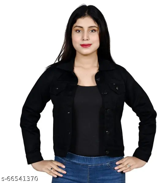 Denim ladies jackets by VKREATION, long sleeves, dyed/washed, perfect winter wear, quality products at affordable prices