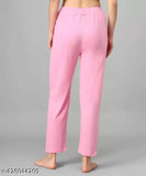 Pink cotton casual dailywear printed pyjama pack of 2