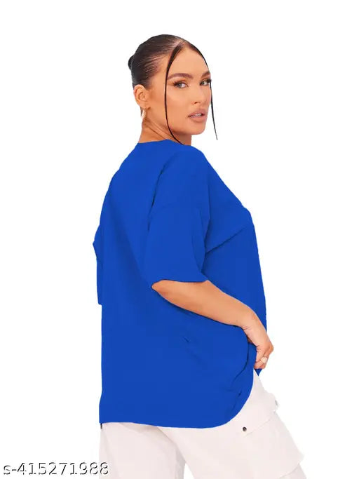 Blue leotard, sleeveless top with round neck