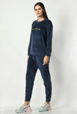 women's wool winter wear set: sweatshirt & trouser, long-sleeve top & bottom, sizes S-XL, handmade in India