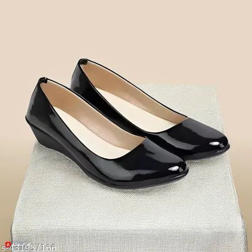 Black women's formal evening dress shoes heels