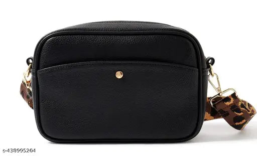 Leather camera cross-body sling bag fashionable women's handbag