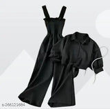 Crepe net women's jumpsuit, trendy S, M, L sizes for a stylish fit, Indian-made