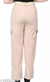 Cotton blend bell bottom pants for girls with four pockets, self-designed net pattern