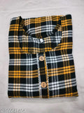 Yellow and black plaid shirt