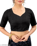 Bengali sari with heavy work and plain satin blouse on a model