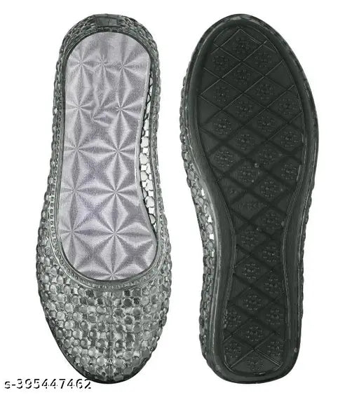 Black PU slip-on boat shoes - Black star belly pattern, Indian origin