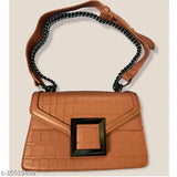 Brown crocodile skin purse with metallic zipper closure