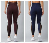 Stylish, fully stretchable Lycra jeggings for women, printed net design, best for gym workouts