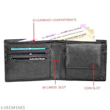 Black panther leather wallet, 5-compartment faux leather accessory, buy one get a free card holder