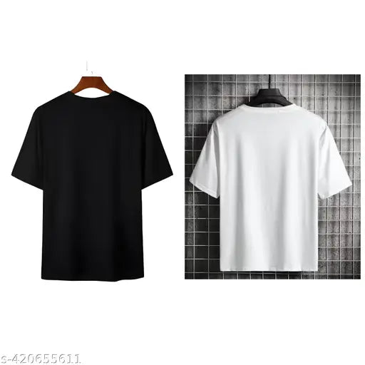Dryfit/Polyester men's T-shirts pack (2), three-quarter sleeves, printed pattern, ideal for gym, jogging, athletic activities, sweat-resistant, quality inspected, summer wear, made in India