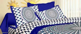Cotton Jaipuri flat sheets, 104 thread count, ideal for adults, multipack of 1, origin India