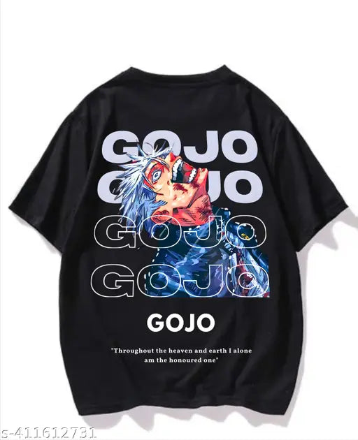 Black cotton round neck t-shirt featuring Naruto and Itachi anime characters print, oversized fit for men and women