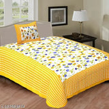 3 Cotton Fabric Trendy Single Bed Bedsheet 3 Bedsheet Pack with 3 Pillow cover