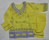 Chikankari cotton 2 color mix girls 3 piece kurti set, embroidered straight pyjama with dupatta, India origin