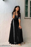 Black georgette PR6 PRO short-sleeved blouse, single size L (bust 38 in), made in India