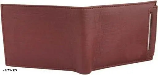 PU leather men's wallet with 5 compartments, free size (12cm x 6cm), plenty of room for cards and coins, black color, a gift idea for loved ones