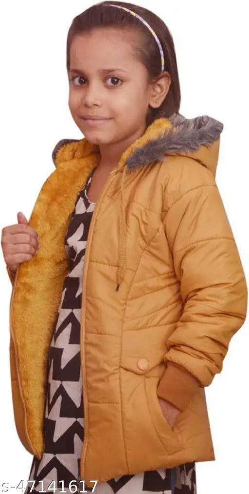 Nylon Agile Classy Girls Jacket & Coat, solid pattern, 13-14 years size, India origin
