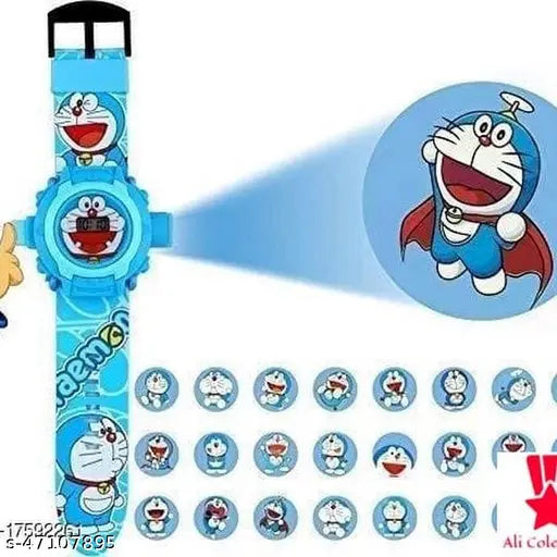 Classic kids unisex waterproof watch with cartoon character design