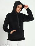 Gimco Corduroy Unisex kangaroo Pocket Black Hoodie With Drawstring