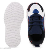 Black and red light-up casual velcro sneakers for kids