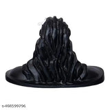 Matte Black AdiYogi God Shiva Resin Figurine, Indian decorative showpiece 165x115cm
