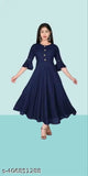 Rayon Anarkali Kurti for women - Solid style, three-quarter sleeves, suitable for festive occasions, Indian craftsmanship