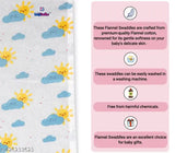 Extra soft cotton flannel swaddle blanket (100cm x 100cm), geometric design, ideal for AC rooms