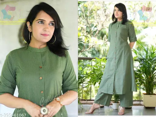White rayon cotton kurta with three-quarter sleeves and printed net bottomwear for women, daily use