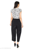 Premium printed crepe jumpsuits for women and girls, short sleeves, India-made fashion on mannequin