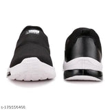 Black and white sneaker, featuring a pull tab and lace-up closure