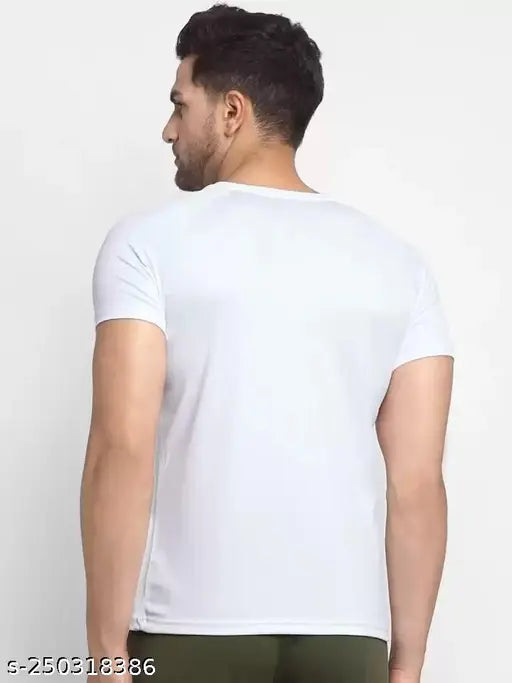 Sqf-Graphic Printed Men's Polyester T-shirt, versatile fashion in half sleeves, perfect for men & women, round neck, India origin