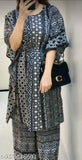 Stunning printed crepe Kaftans & Palazzos set for women, perfect for functions, festivals, parties, and weddings. Made in India, soft on skin and lightweight