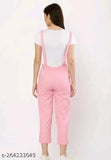 Persian pink cotton blend jumpsuit with shirt, Indian-made cat print outfit for women