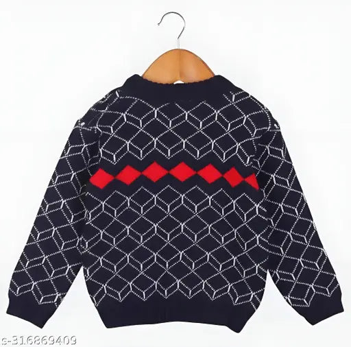 Avelly Offer kids' acrylic casual sweater with full sleeves - solid color, warm and cozy