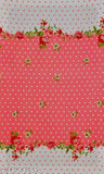 Pink Glace Cotton Floral Design Double/Single Size Flat Bedsheet with 2 Pillow Covers, soft, breathable, wrinkle-free (90 x 90 inches)