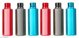 Unbreakable black plastic water bottles (1L each), ideal for school, college, gym, work, and outdoor adventures (Set of 6)