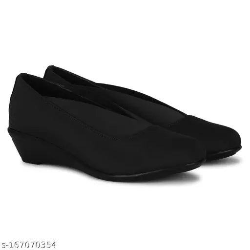 Black mesh ballerinas for women, stylish and comfortable footwear in a range of sizes, made in India