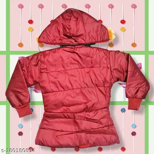 Red cotton Barbie edition baby girls jacket