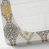 Ultra soft, elastic cotton double bedsheet with botanical print & 2 pillow covers (72x78 inches, fits up to 8 inches mattress)