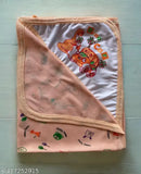 Pink hosiery cotton baby blanket with animal print, 3 pack.