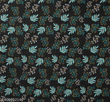 Glace cotton, botanical print, elastic fitted double bedsheet with 2 pillow covers - NEW TOWN